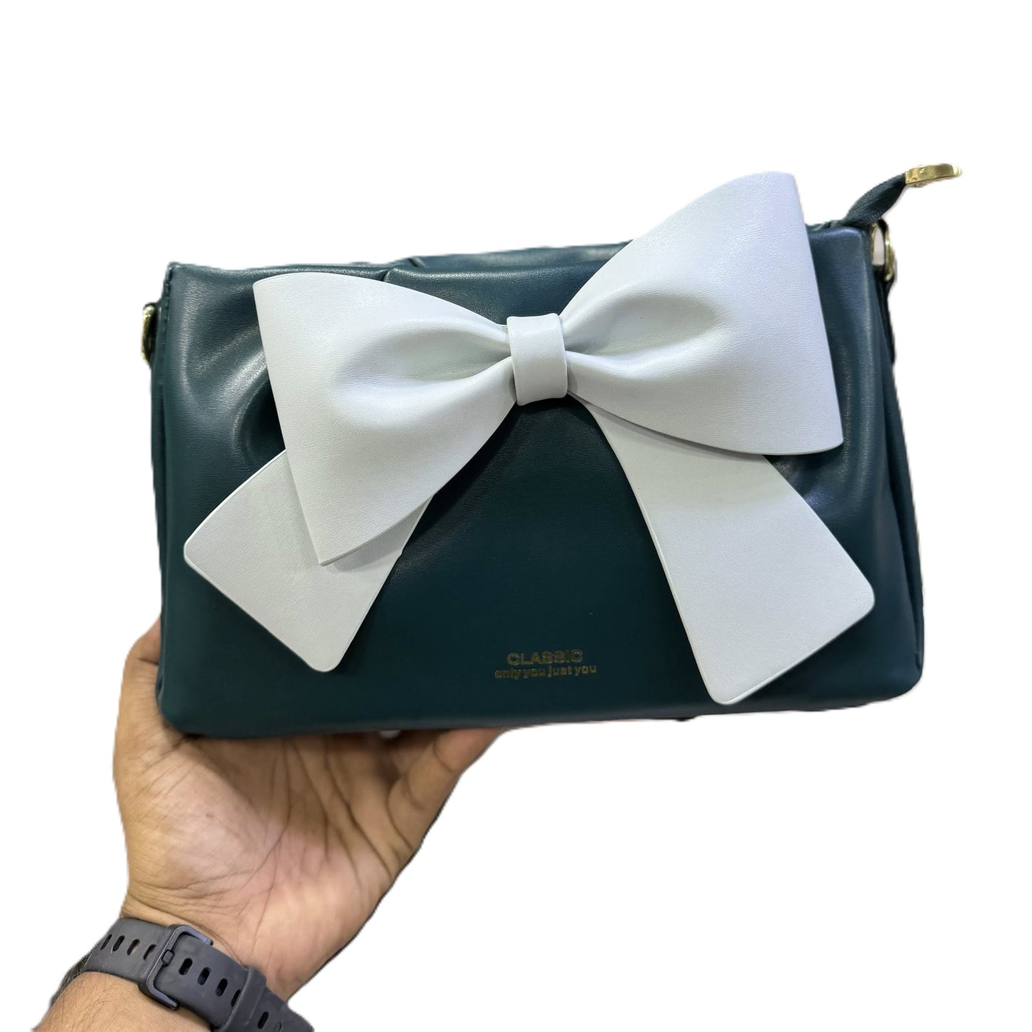 Dark Green Classic brand women bag unique design 2025