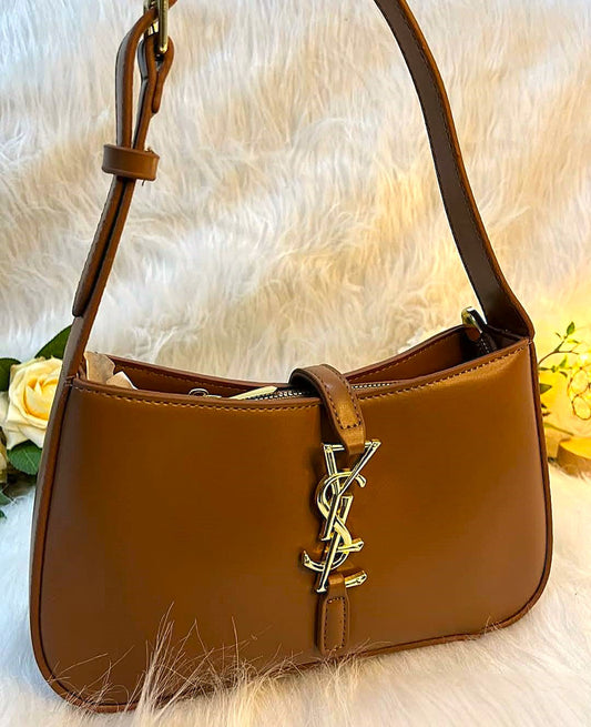 Brown Saint Laurent Le 5 à 7 Hobo Bag – Timeless Elegance with a Warm