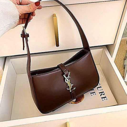 Dark Chocolate Saint Laurent Le 5 à 7 Hobo Bag – The Essence of Classic Luxury