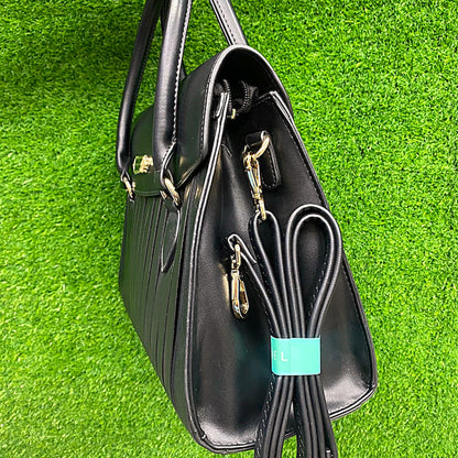 Chrisbella Elegant Black Handbag & Wallet Set – Timeless Sophistication for Every Occasion