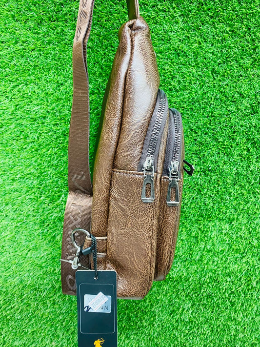Premium Leather Crossbody Sling Bag 