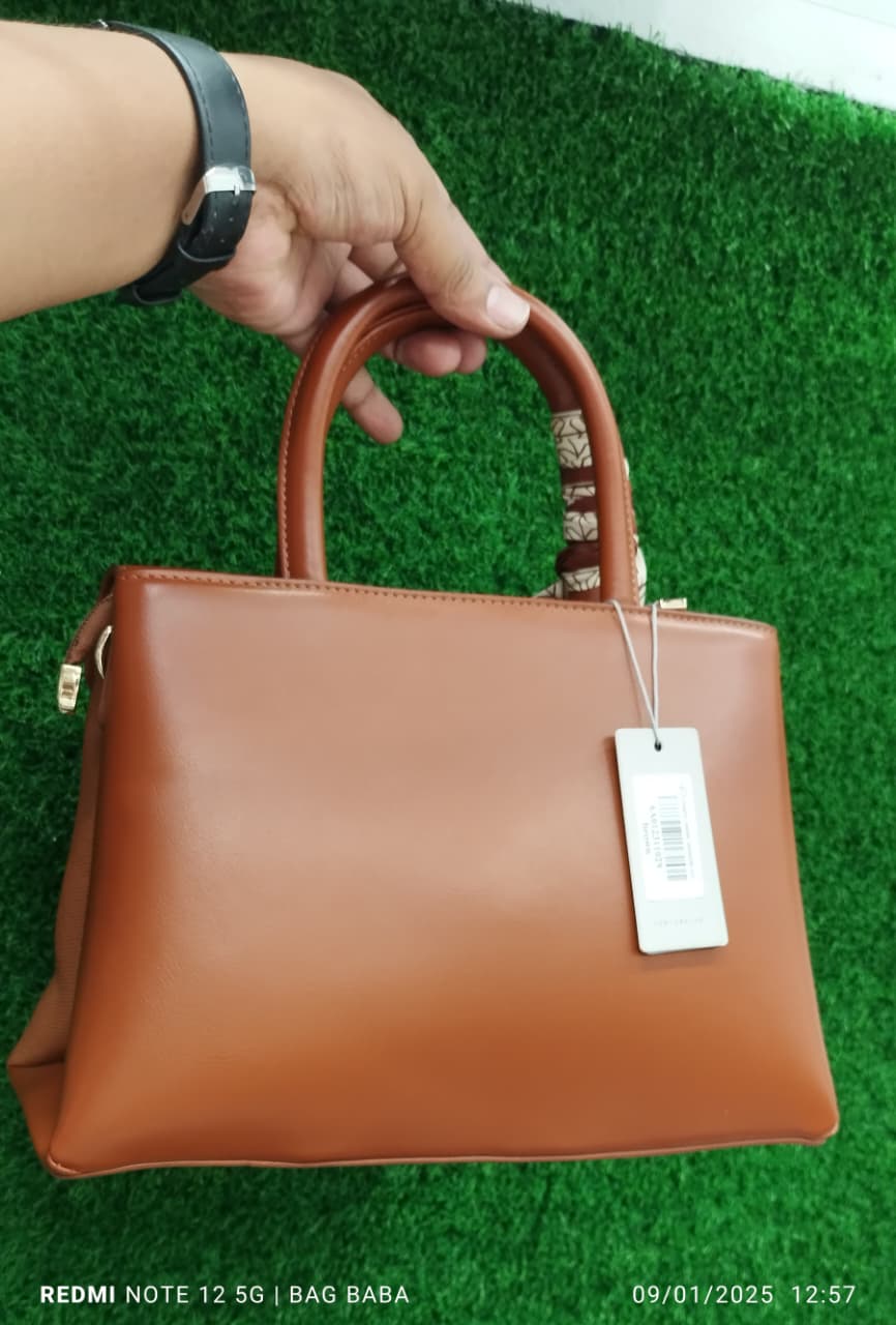 Chrisbella Women Brown Color Handbags with Scarfs price in Bangladesh